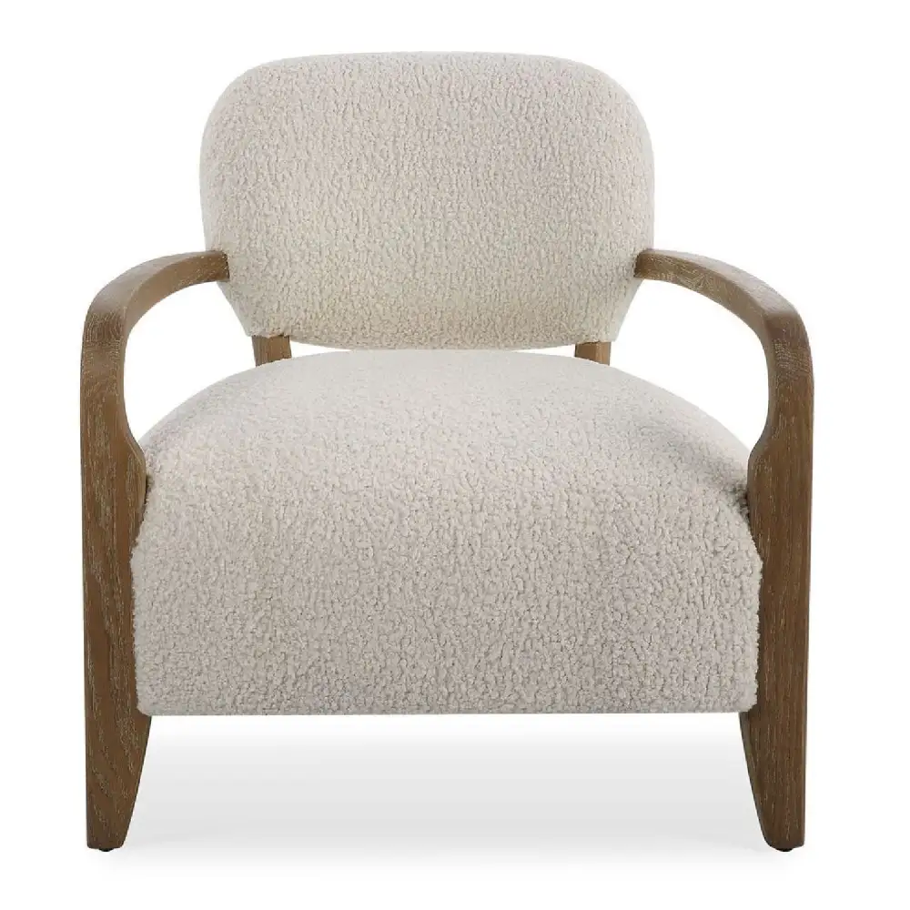 Textured Shearling Accent Chair