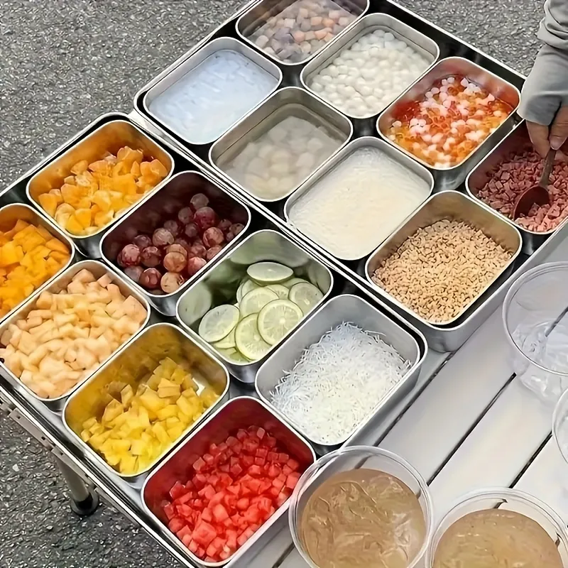 Stainless Steel Food Storage Container Set, Kitchen Tool for Reusable and Durable Meal Prep
