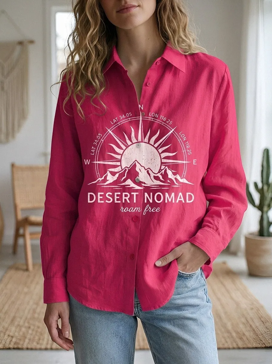 Desert Nomad Adventure Casual Shirt