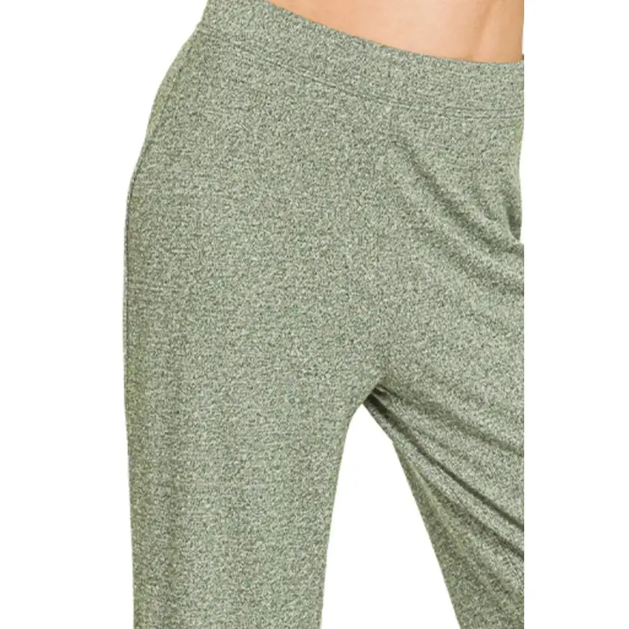 Soft Elastic Waisted Flare Pants