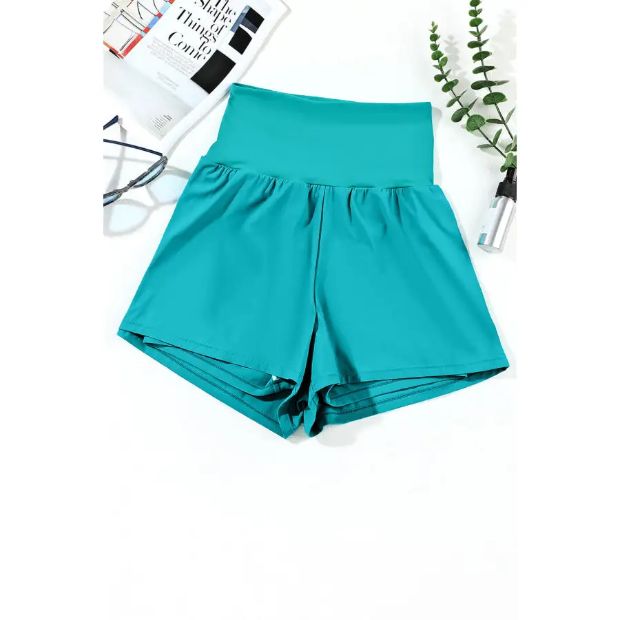 Women's High-Waist Pocketed Shorts Swim Bottom