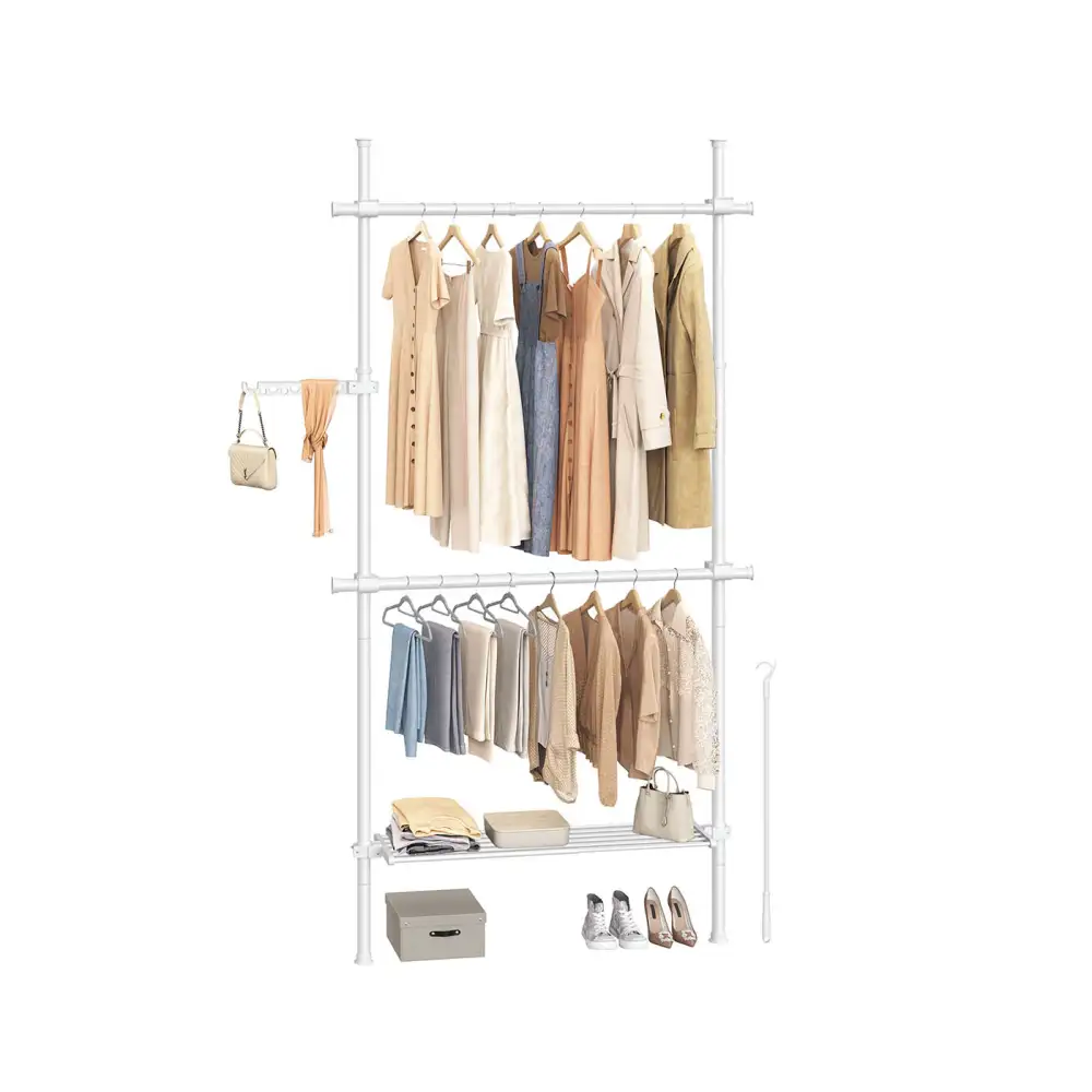 Floor To Ceiling Adjustable Clothes Rail