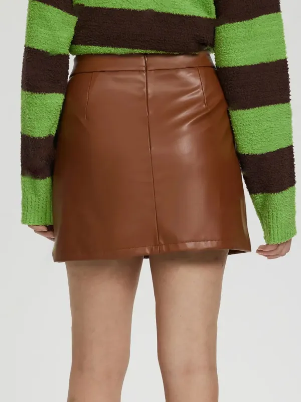 Fitted Mini Zipper Skirt