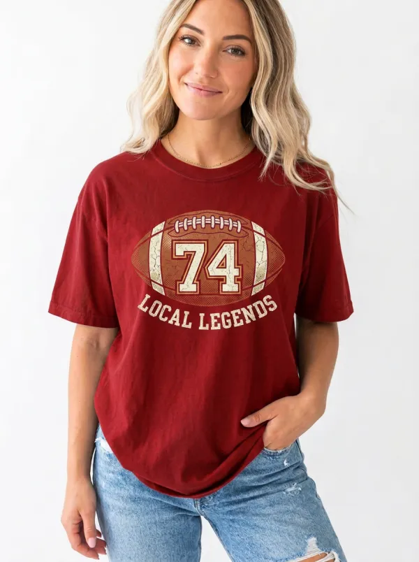 Gridiron Ball Distressed Crewneck T-Shirt
