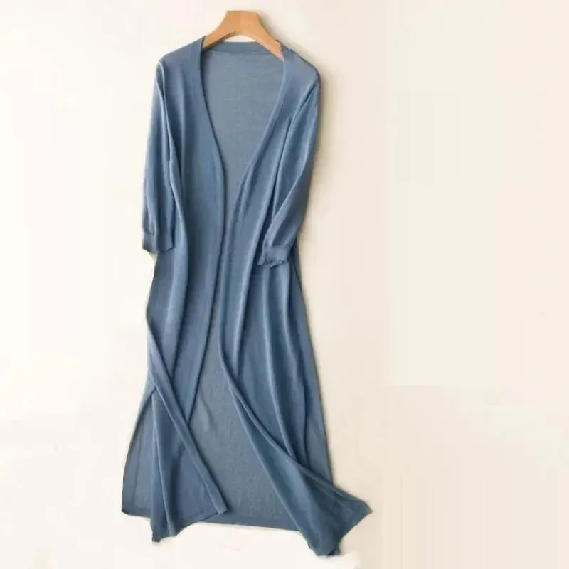 Casual Relaxed Fit Long Cardigan