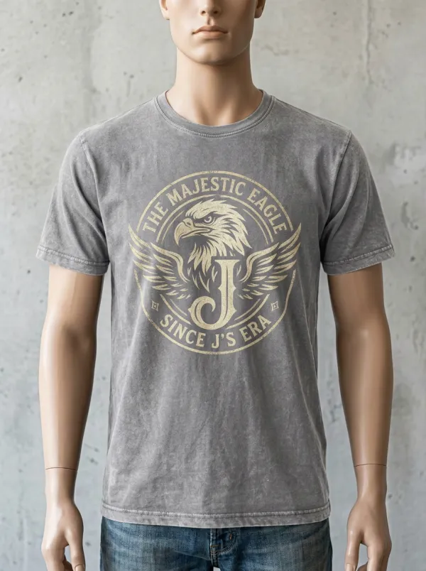 Men's Majestic Eagle J Initial Graphic Tee
