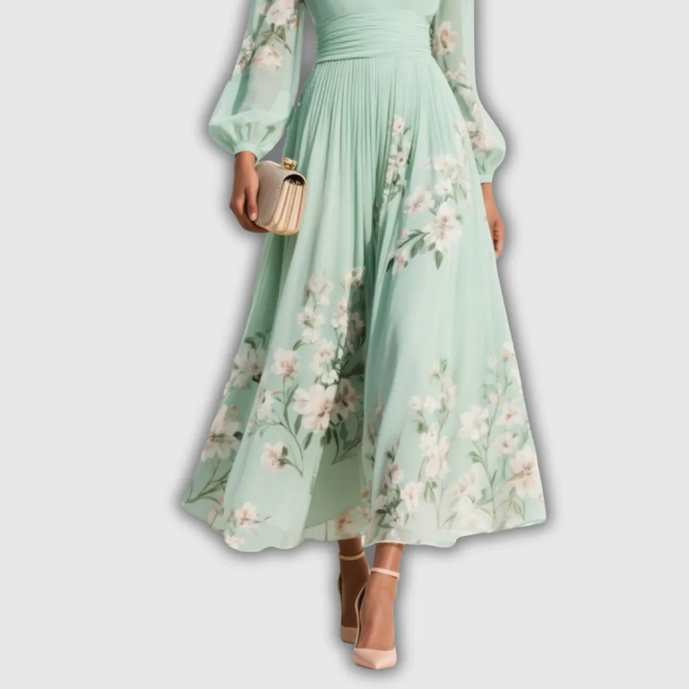 Floral Printed Flowing Midi Dress