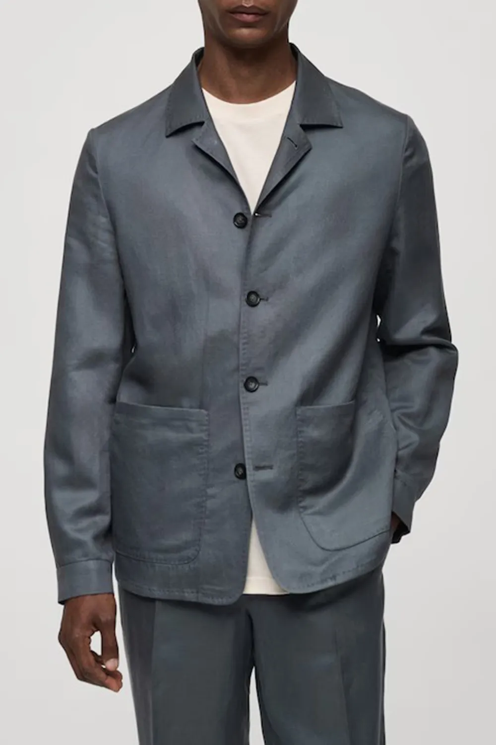 Lyocell Linen Overshirt With Pockets