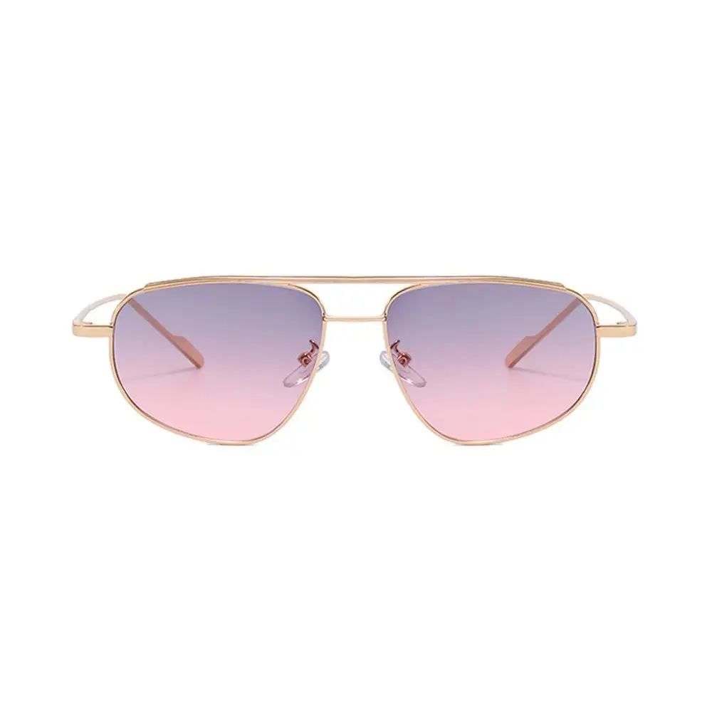 Minimal Square Oversized Gradient Lens UV Protective Fashion Sunglasses