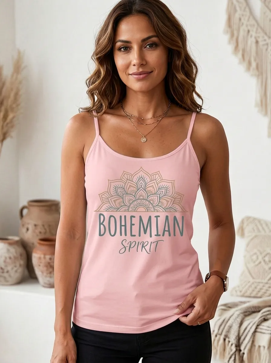 Women's Bohemian Spirit Mandala Printed Camisole Top