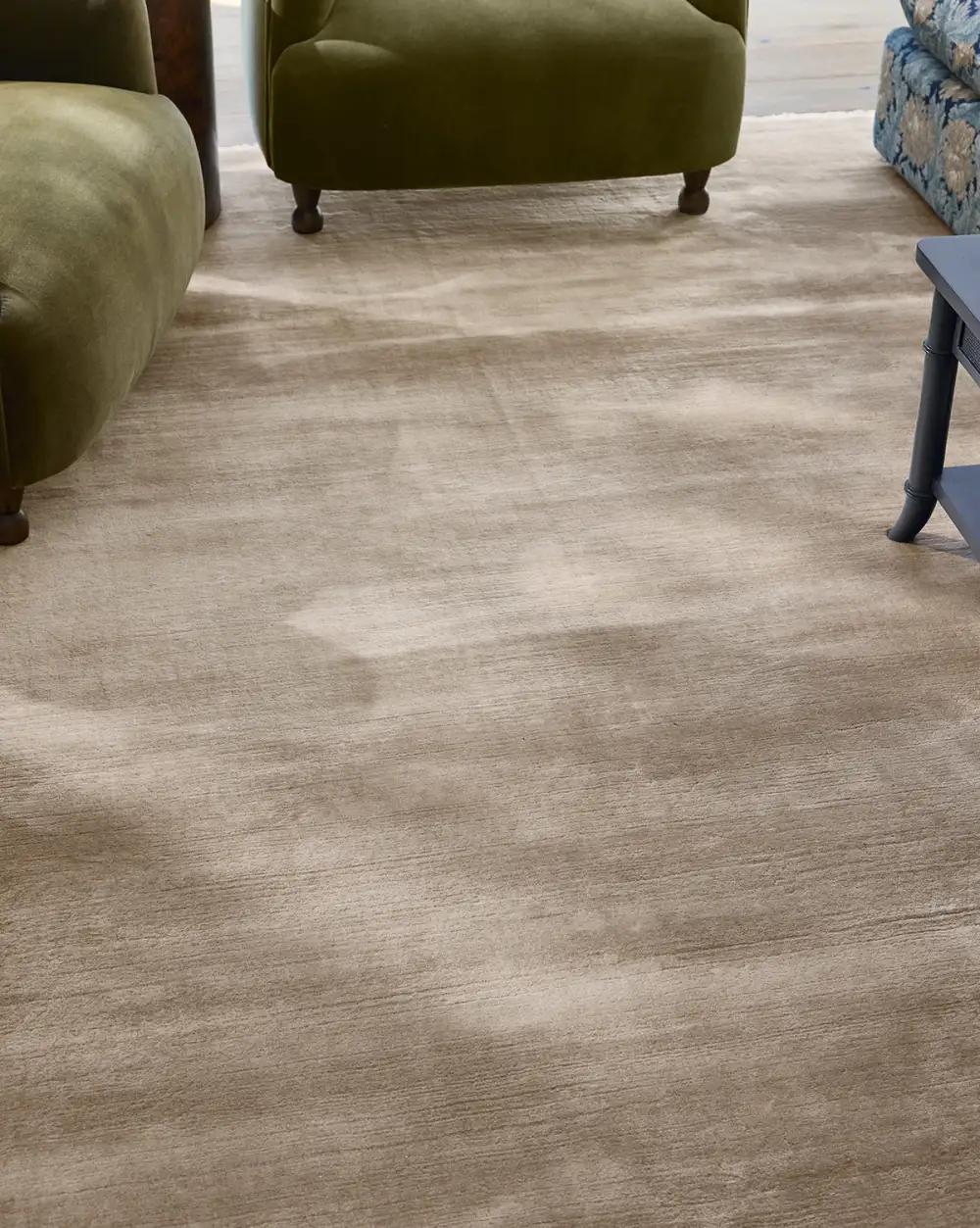 Plush-Pile Hand-Loomed Wool Area Rug