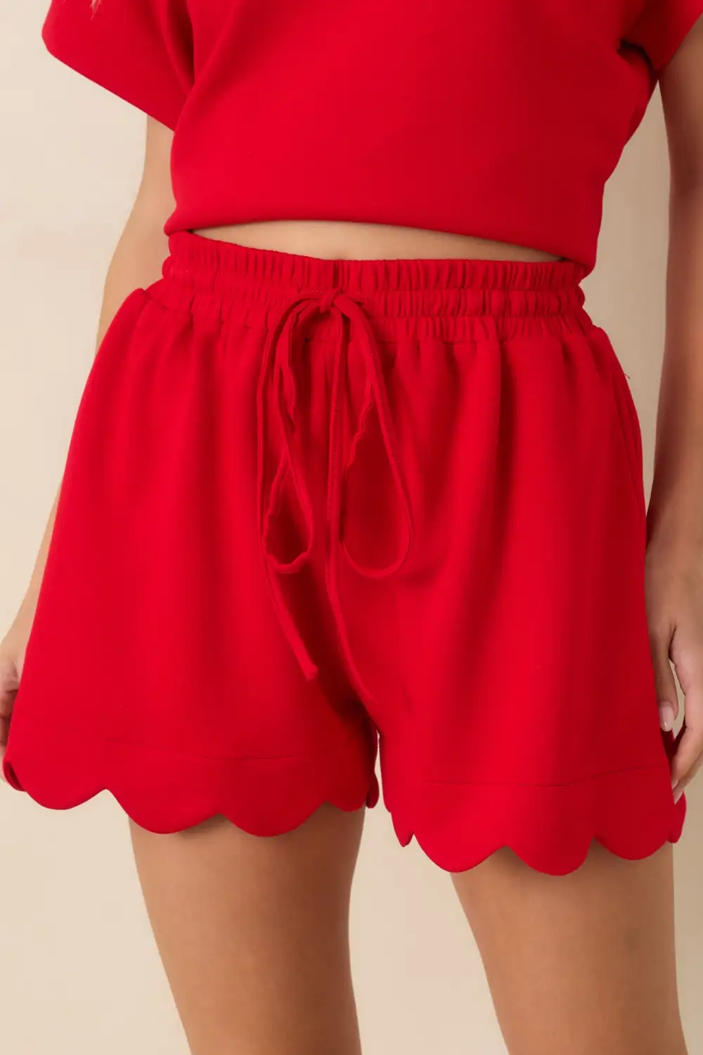 Scalloped First Casual Shorts