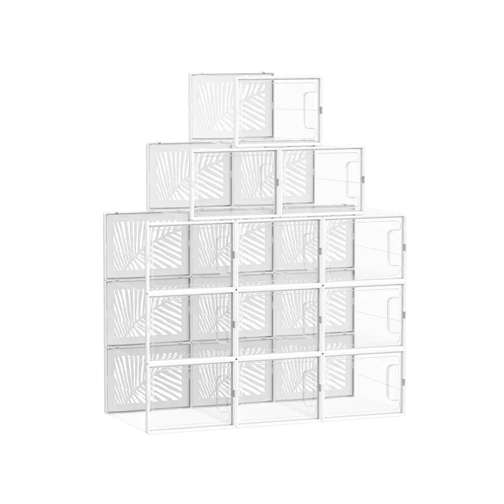 Everyday Stackable Front Opening Magnetic Door Shoe Storage Box