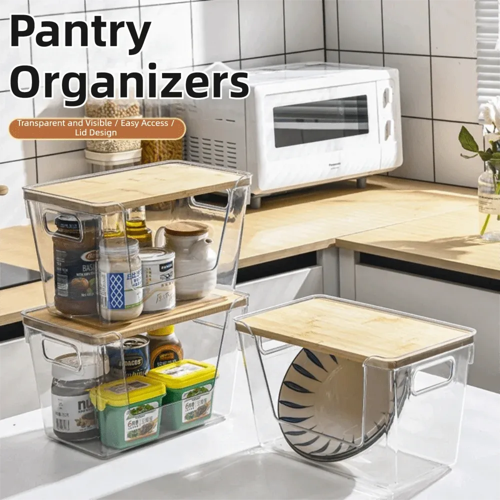 Wooden Double Stackable Kitchen Storage Organizer