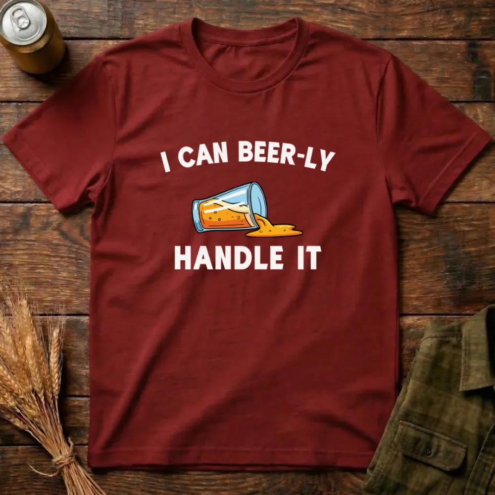 Beer adds to the atmosphere: Fun printed cotton T-shirt