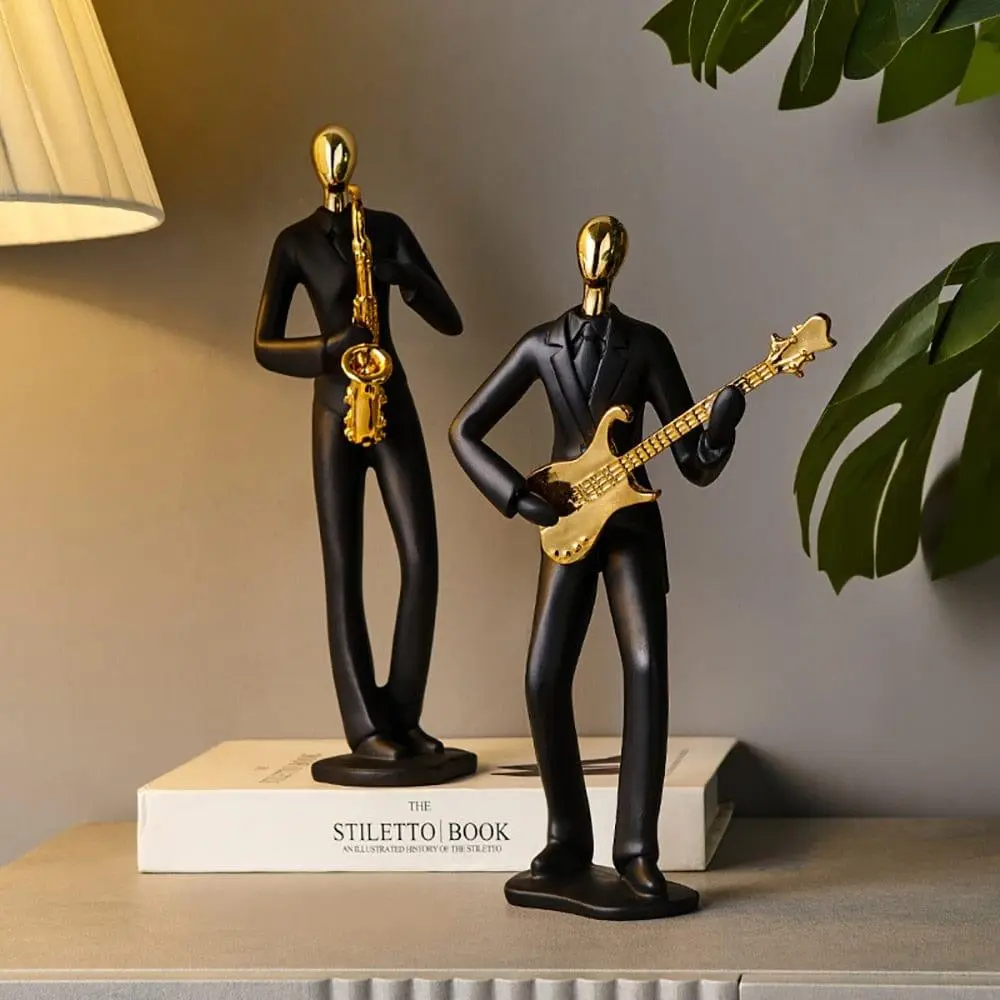 Vintage Musician Accent Sculpture