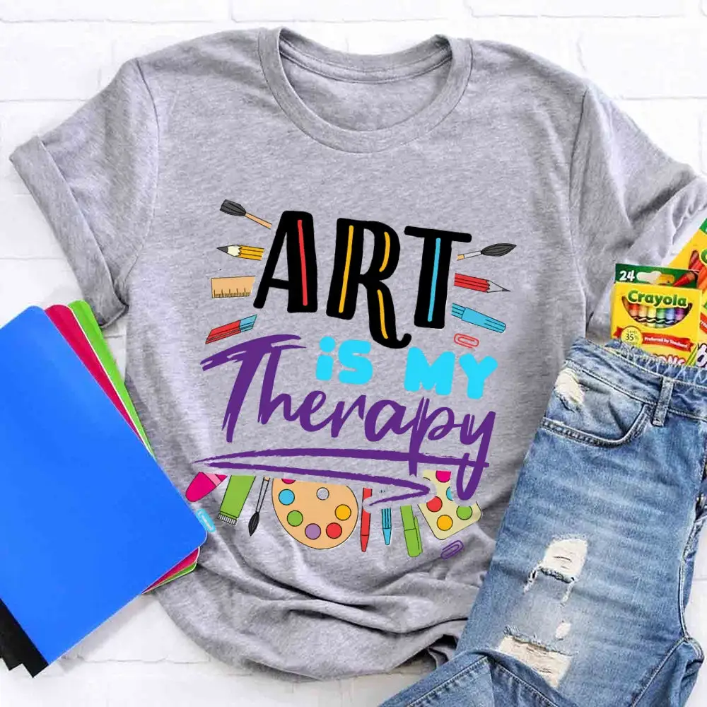 Art Is My Therapy Pastel Pencil T-Shirt