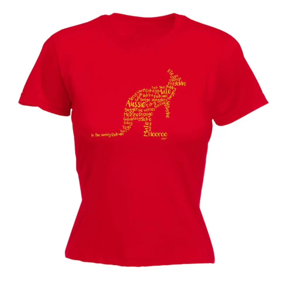 Kangaroo Slang Graphic Fitted Tee