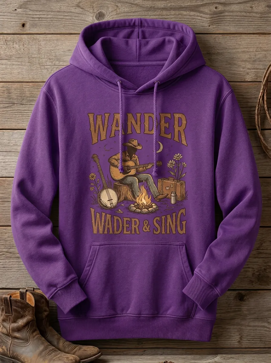 Campfire Unisex Country Music Printed Hoodie
