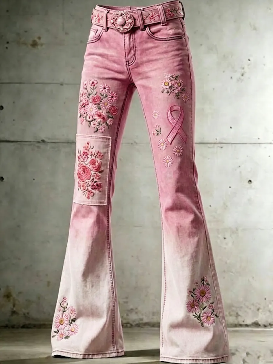 Women's Floral Casual Long Pants