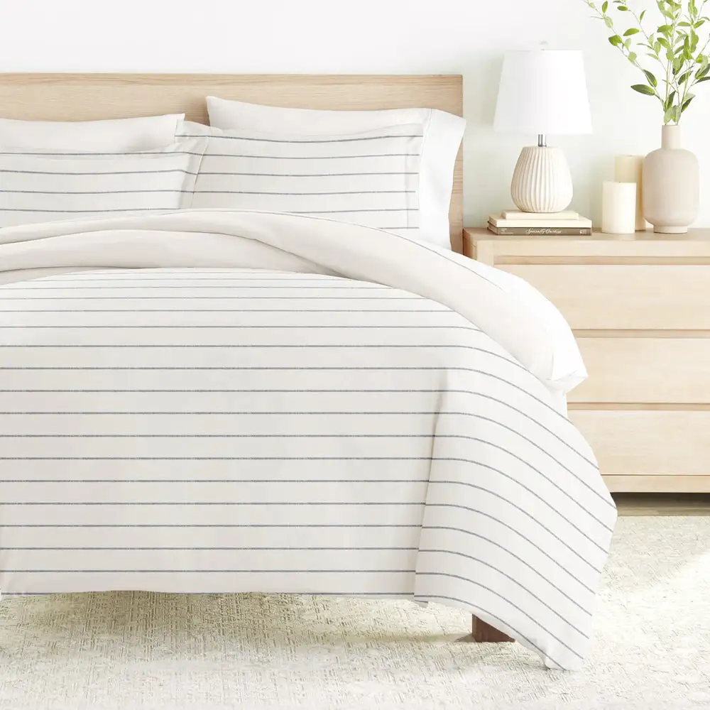Harbor Stripe Reversible Pattern Duvet Cover Set
