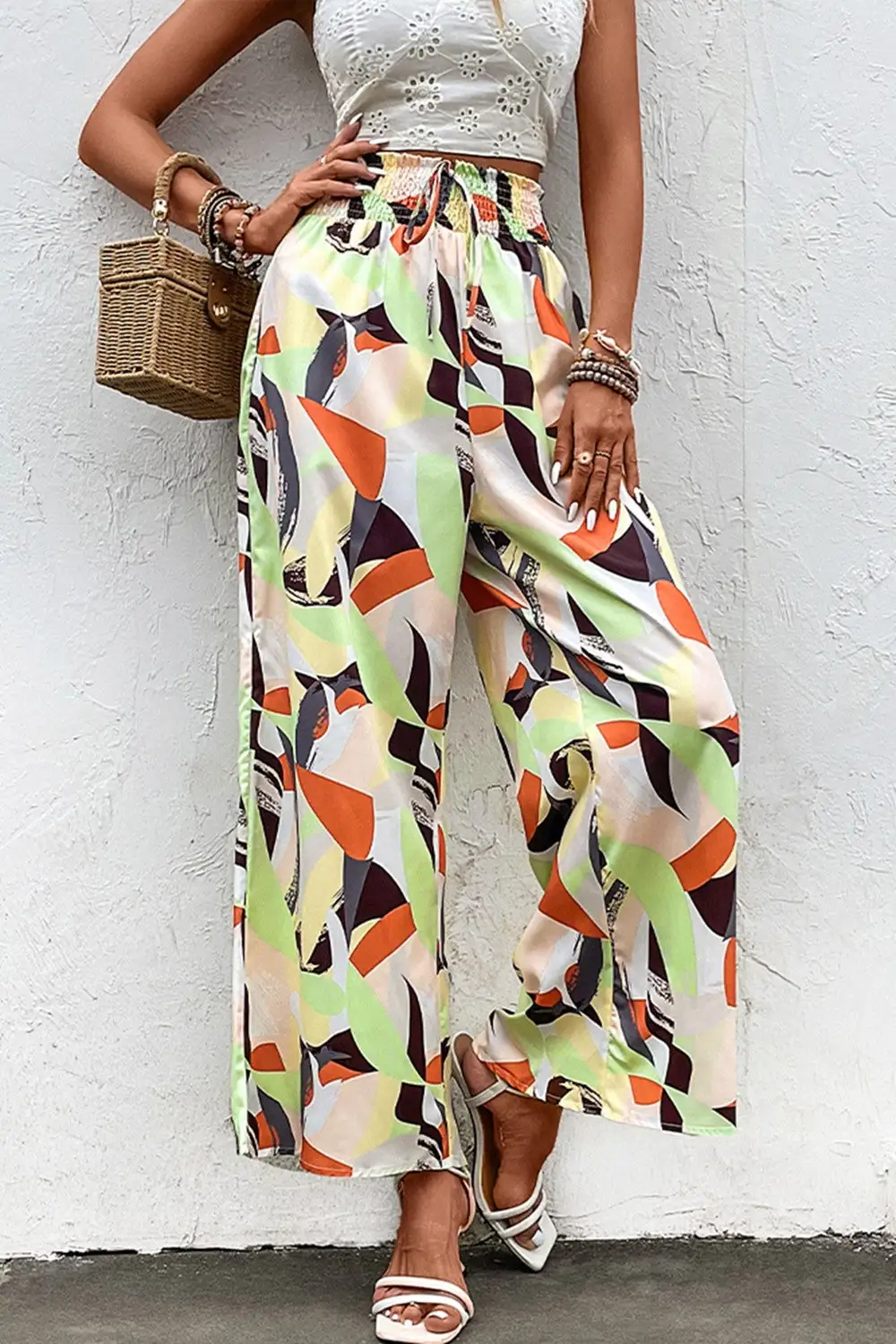 Everyday Smocked High Waist Pants