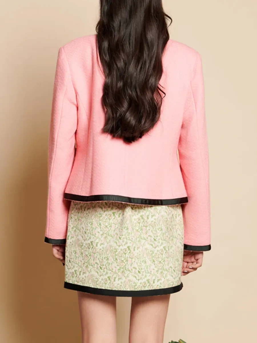 Crew Neck Tweed Jacket