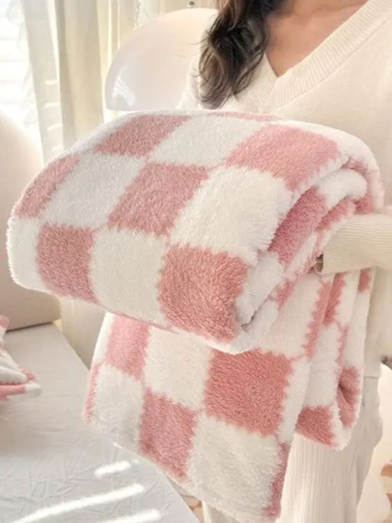 Soft Color Block Fleece Blanket