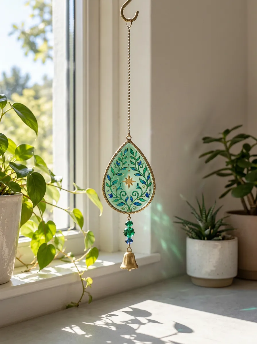 Botanical Star Printed Suncatcher