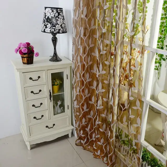 Leaf Sheer Valance Panel