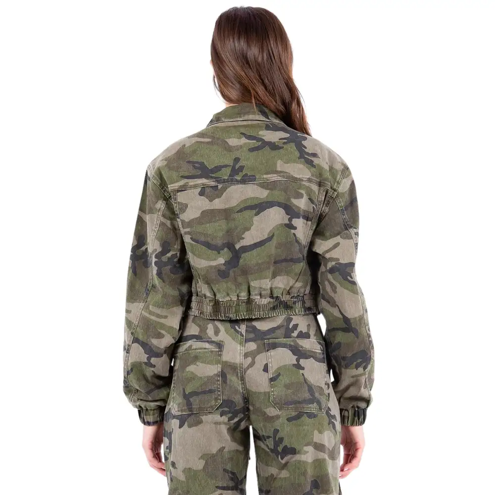 Camouflage Denim Utility Jacket