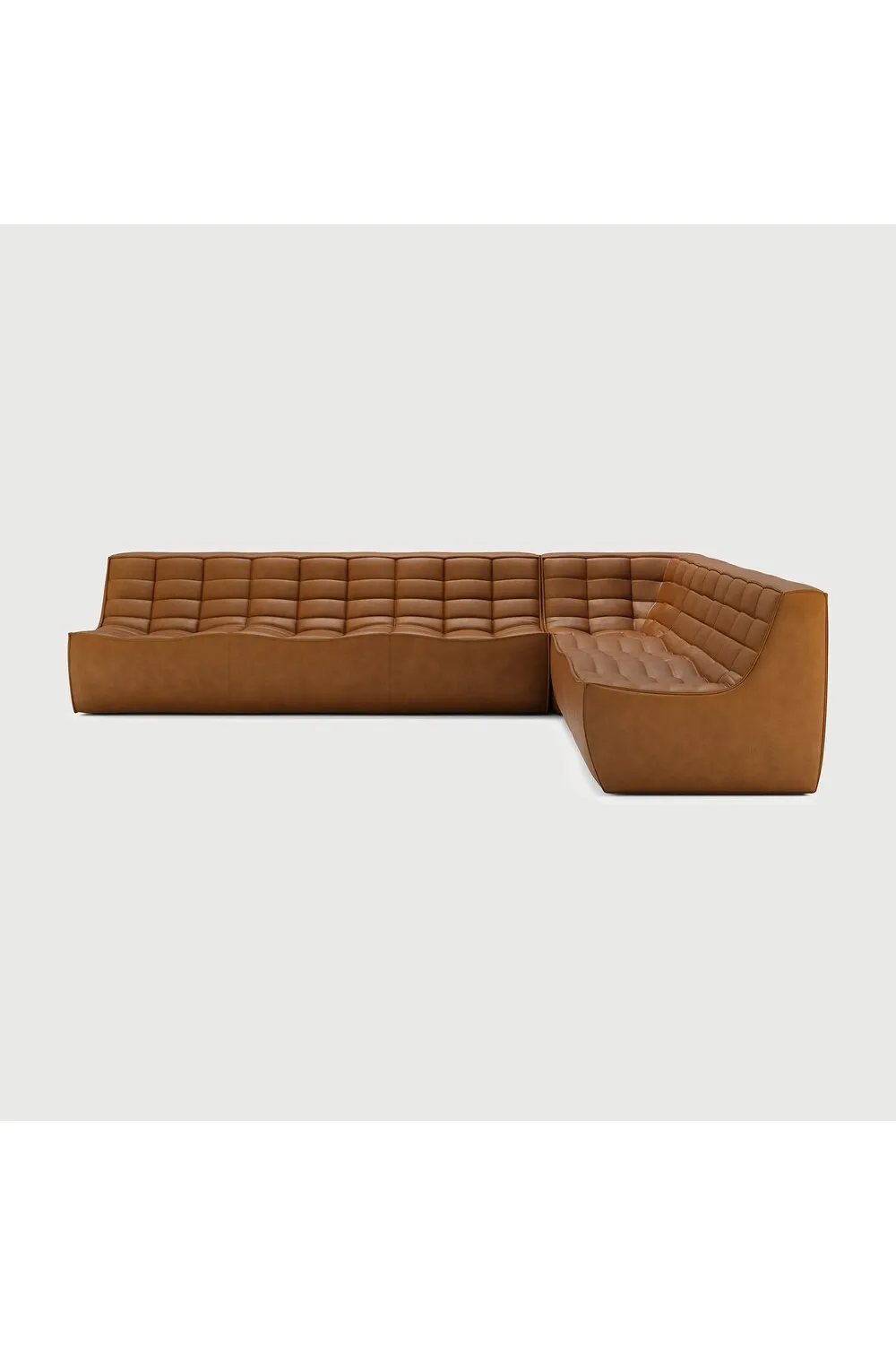 Minimal Modular Leather Sofa