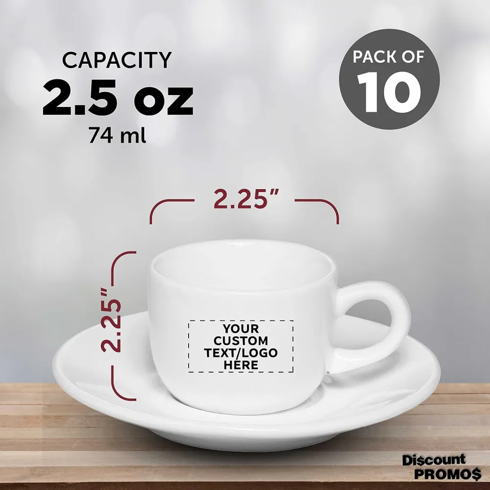 Custom Porcelain Espresso Cups with Saucer