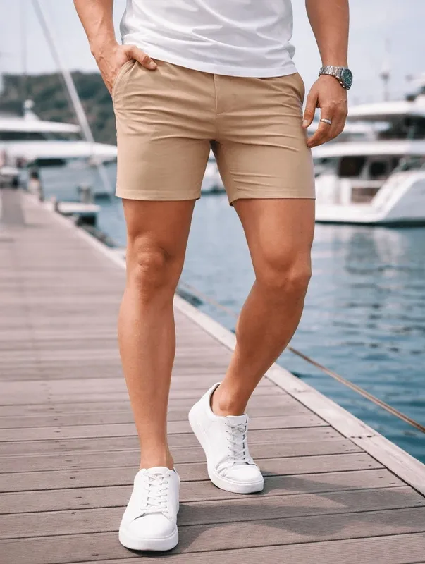 Khaki Relaxed Fit Shorts