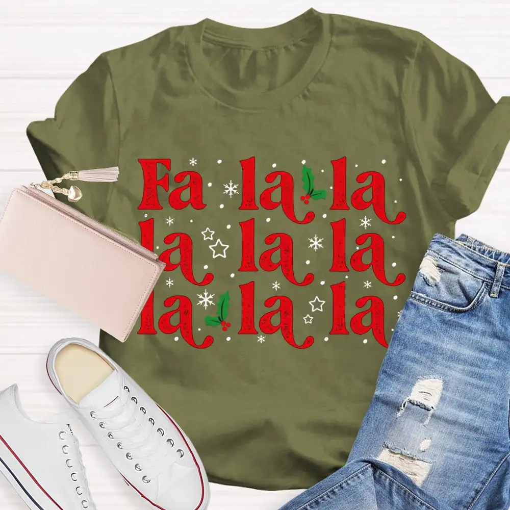Musical Notes And Snowflakes Christmas Music T-Shirt