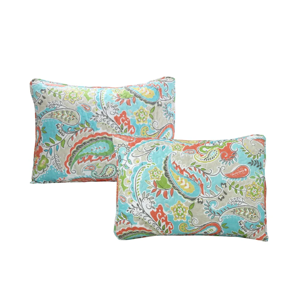 Elegant Paisley Reversible Quilt Bedding Set
