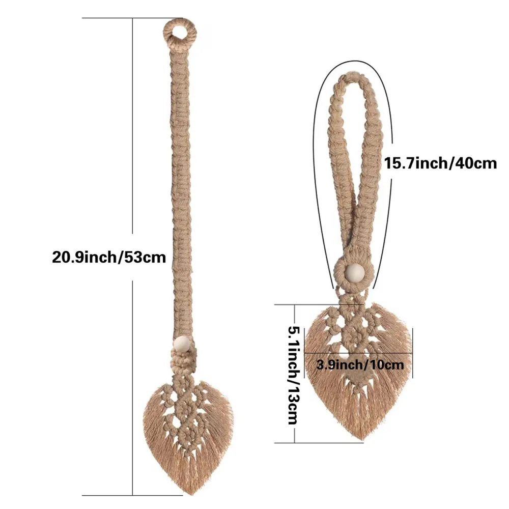 Macrame Leaf Curtain Tiebacks