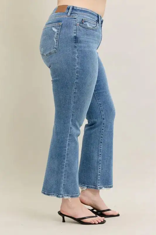 Draped Bootcut Jeans