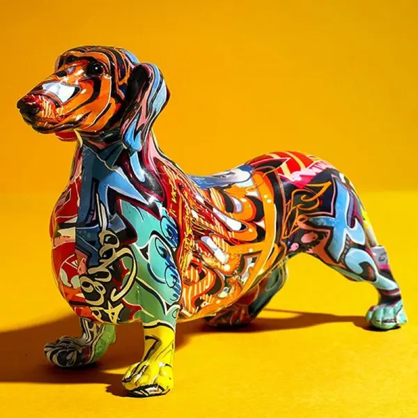 Realistic Dachshund Accent Sculpture