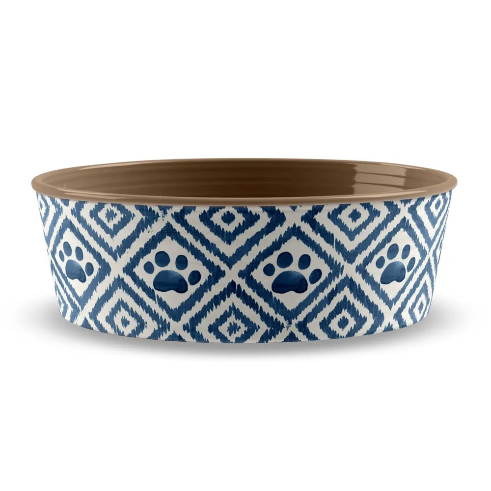 Ikat Paw Dog Bowl