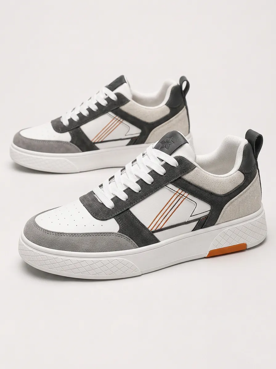 Men's Bold Casual Sporty Colorblock Patterned Modern Skate Shoes