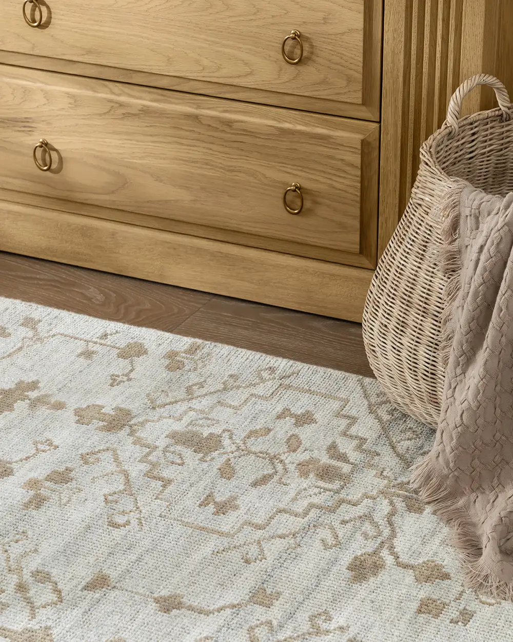 Textural Durable-Weave Hand-Knotted Wool Area Rug