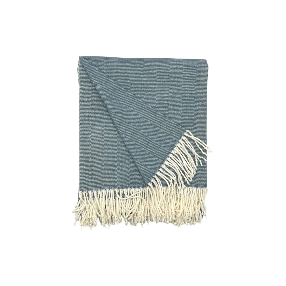 Light-Feel Herringbone Throw Blanket