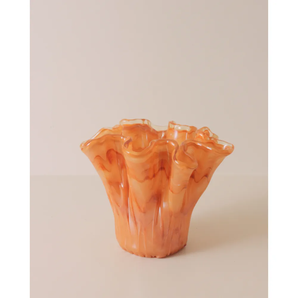 Handkerchief Art Glass Vase