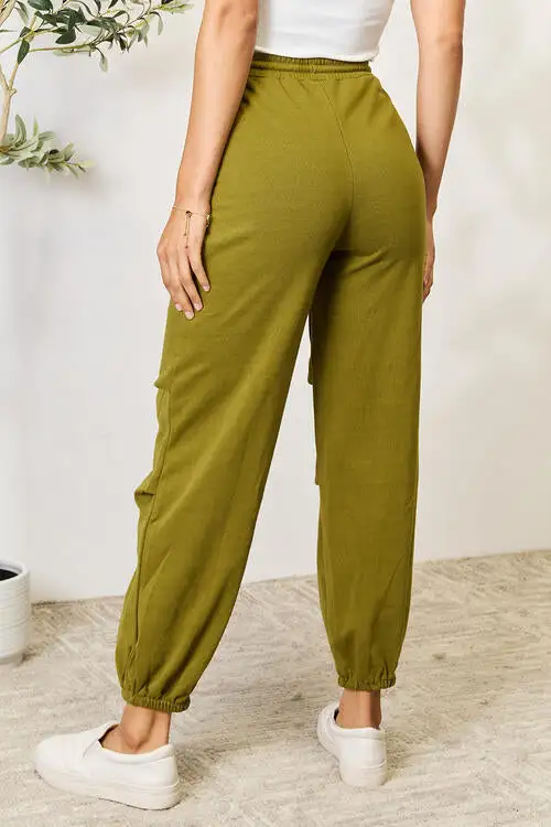 Drawstring Sweatpants Pocket Denim Jeans