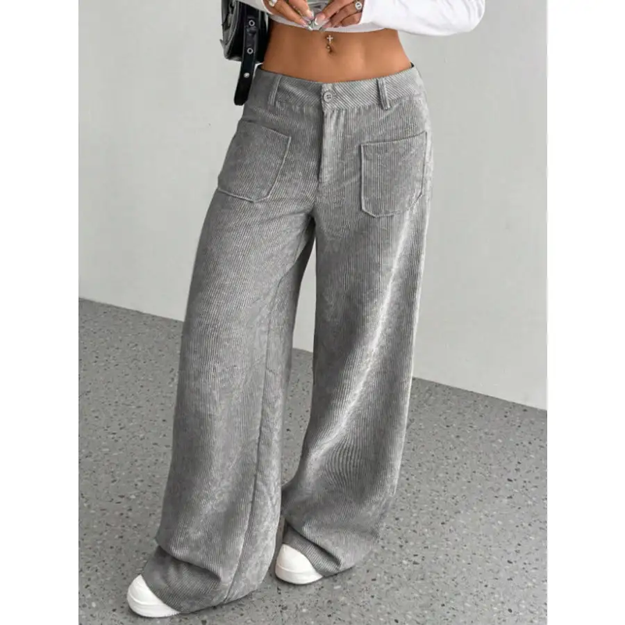 Wide Leg Pants with Pockets