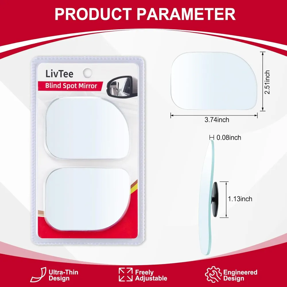 Frameless Blind Spot Mirror Set