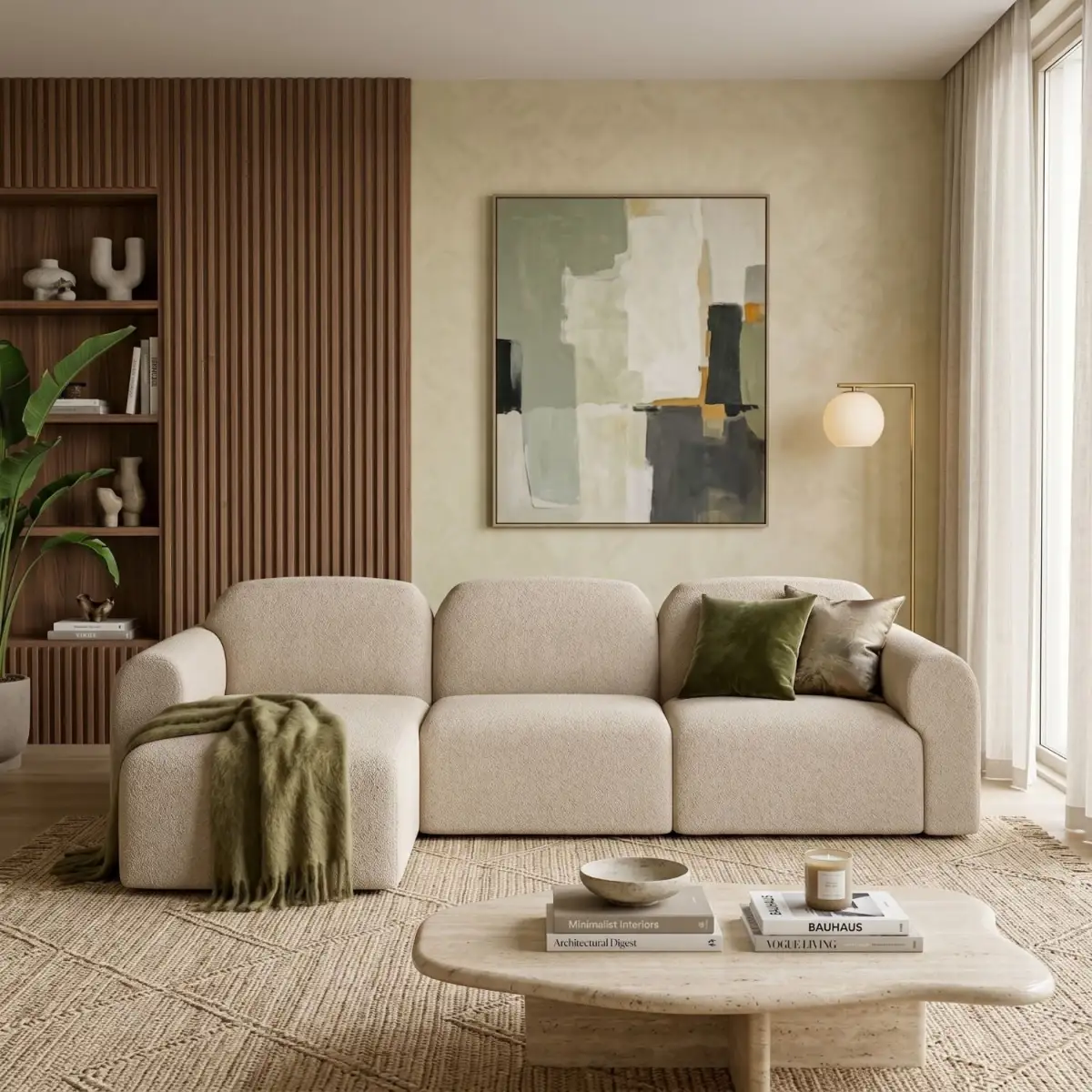 Textured Modular Sofa