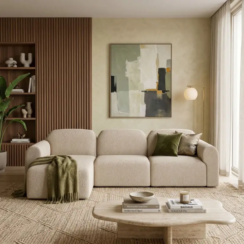 Textured Modular Sofa