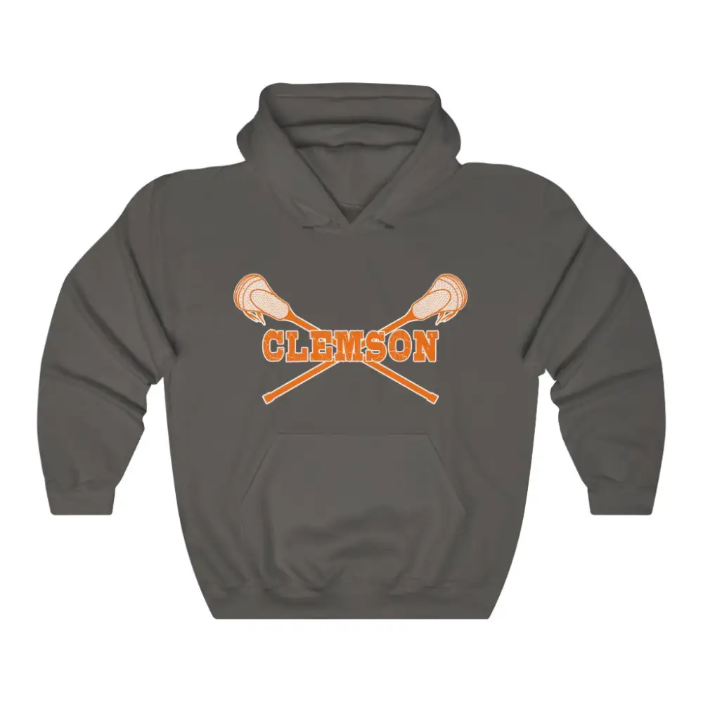 Relaxed Crossed Sticks Lacrosse Graphic Pullover Hoodie